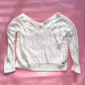 HOLLISTER white lace sweater